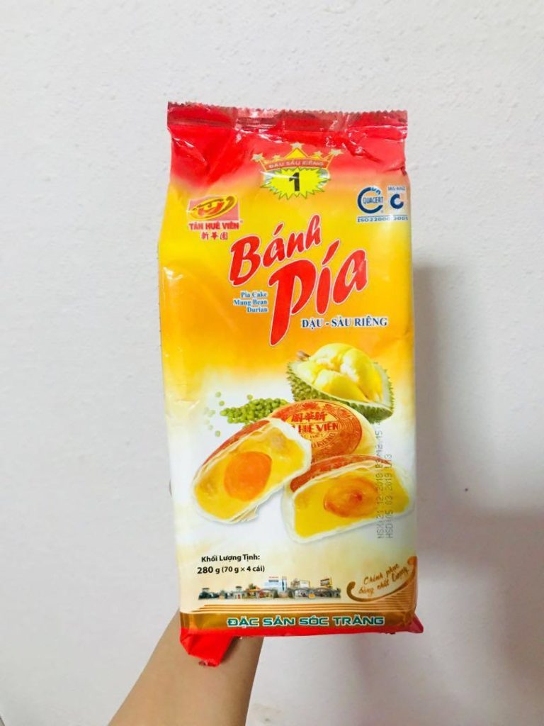 Banh Pia, Pia Cake Mung Bean Durian – Zafran Halal Food